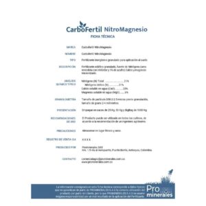 CARBOFERTIL NITROMAGNESIO * 50 KGS